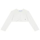 Younger Girls White Cardigan, 2, hi-res