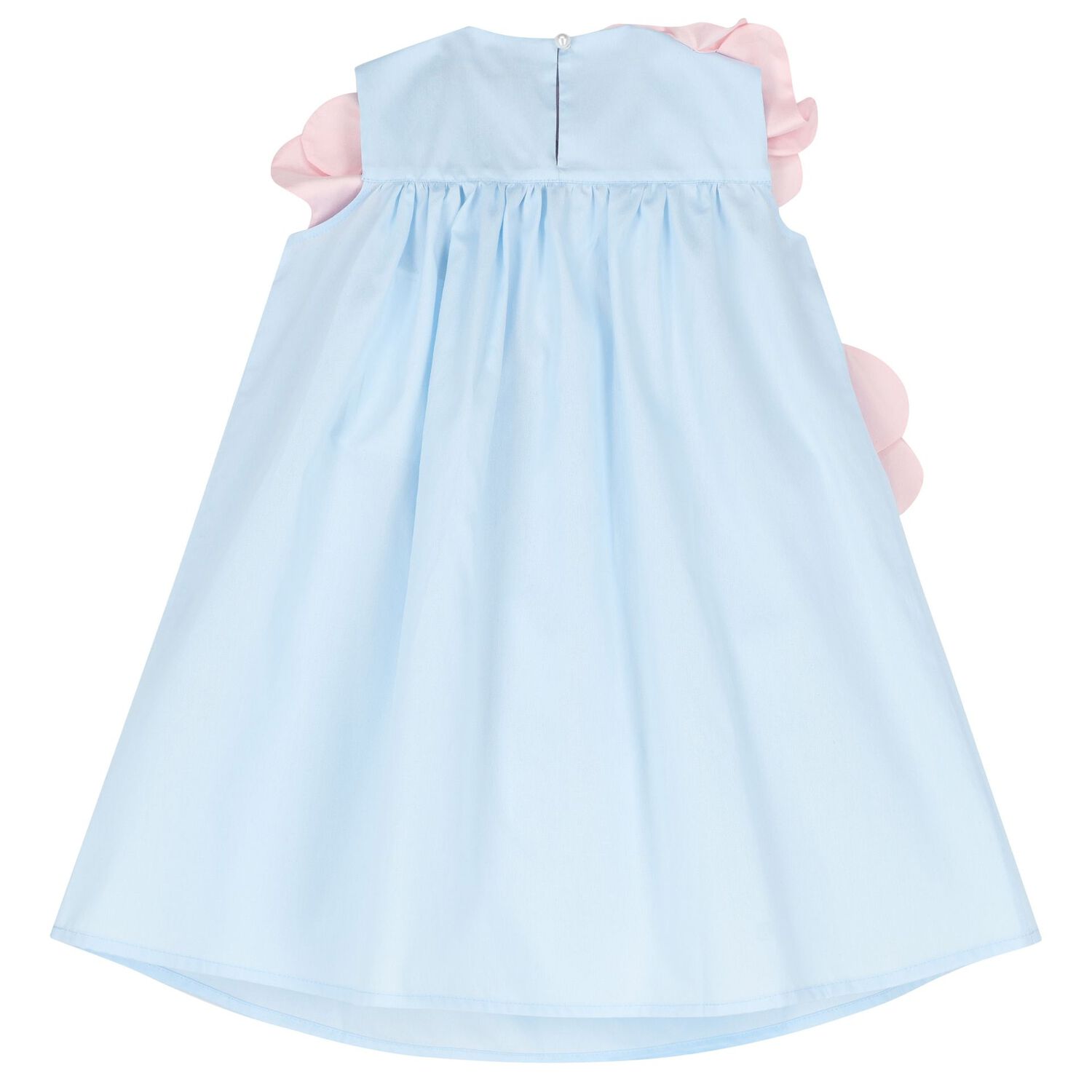 Girls Blue & Pink Flower Dress, 1, hi-res image number null