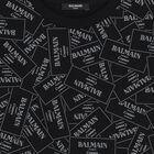 فستان بناتي بشعار باللونين الأبيض والأسود, 1, hi-res