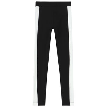 Girls Black & White Logo Legging