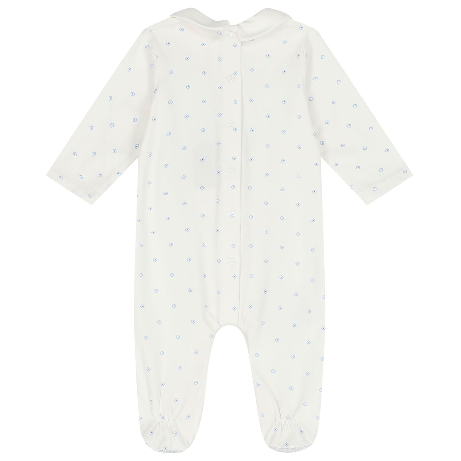 Baby Boys White & Blue Babygrows ( 2-Pack ), 1, hi-res