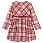 Girls Pink & Beige Plaid Dress, 1, hi-res