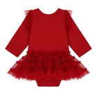 Baby Girls Red Festive Bodysuit Dress, 1, hi-res