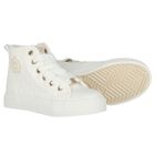 Girls White Flower Trainers, 1, hi-res