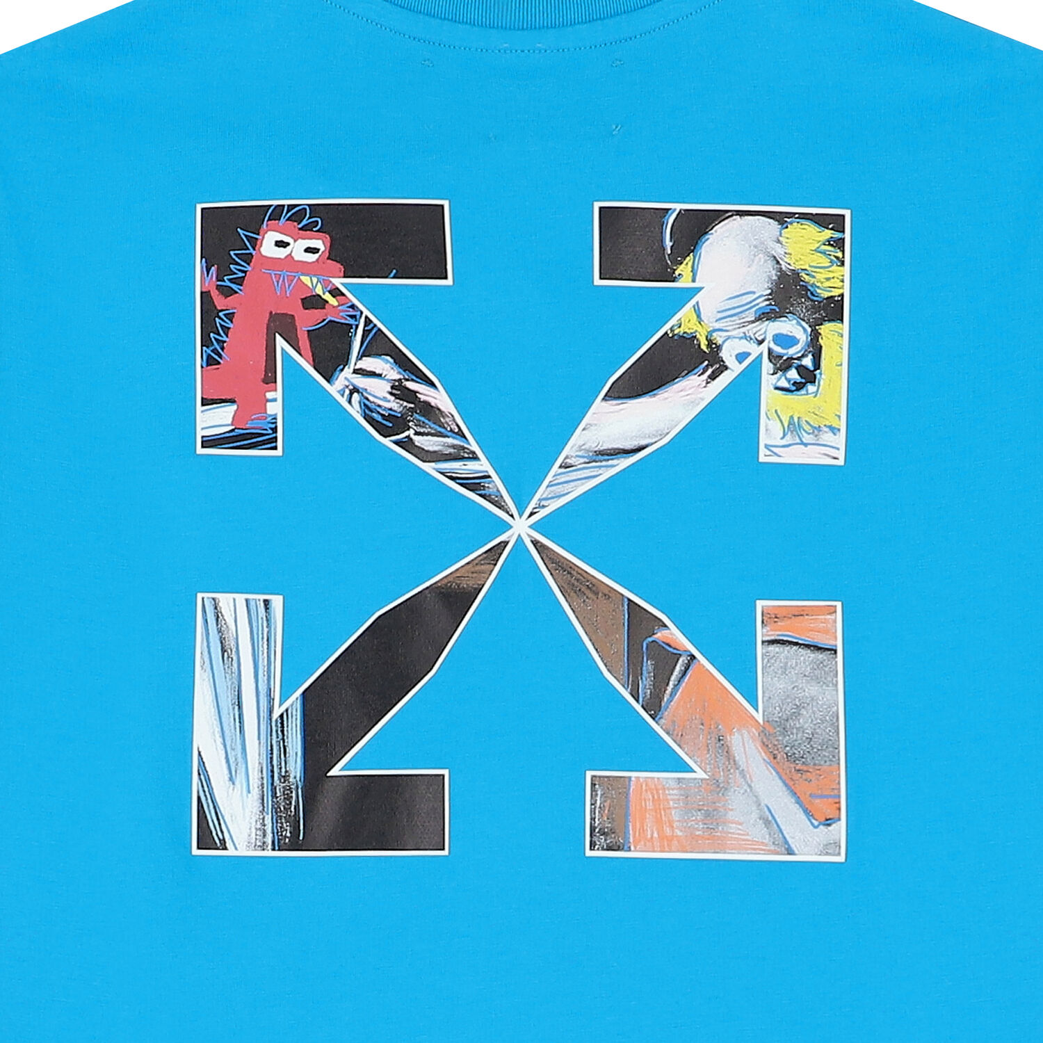 تيشيرت بالشعار باللون الأزرق, 4, hi-res