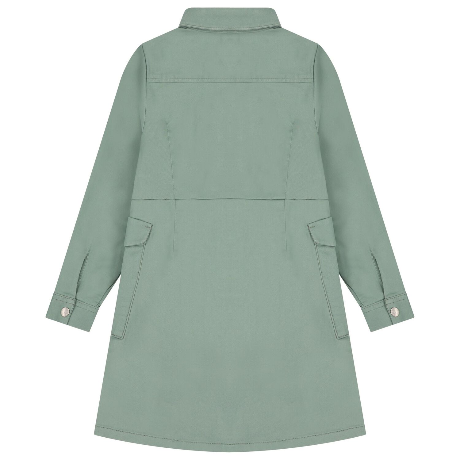 Girls Green Logo Dress, 1, hi-res