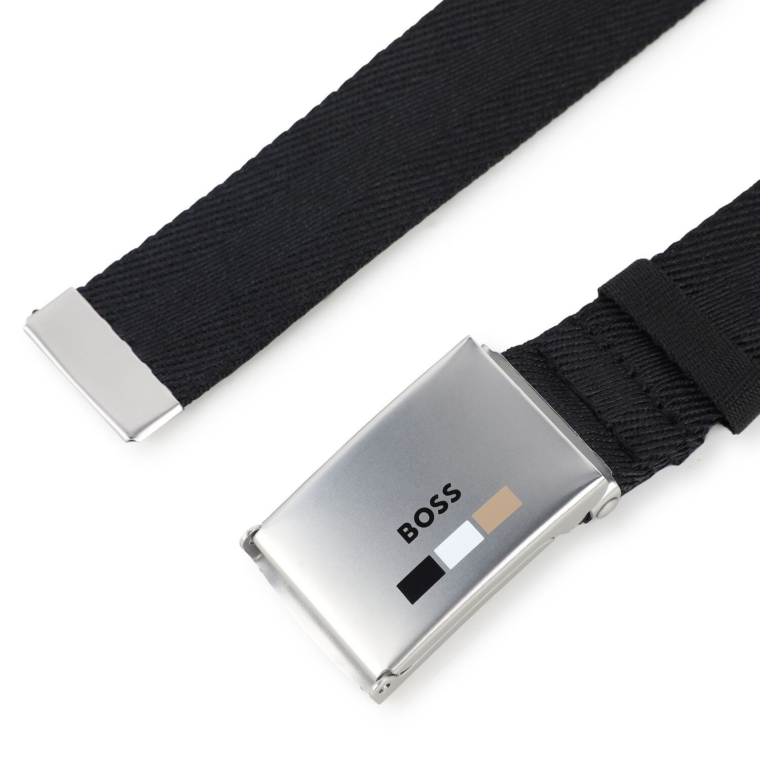 Boys Black Logo Belt, 1, hi-res image number null