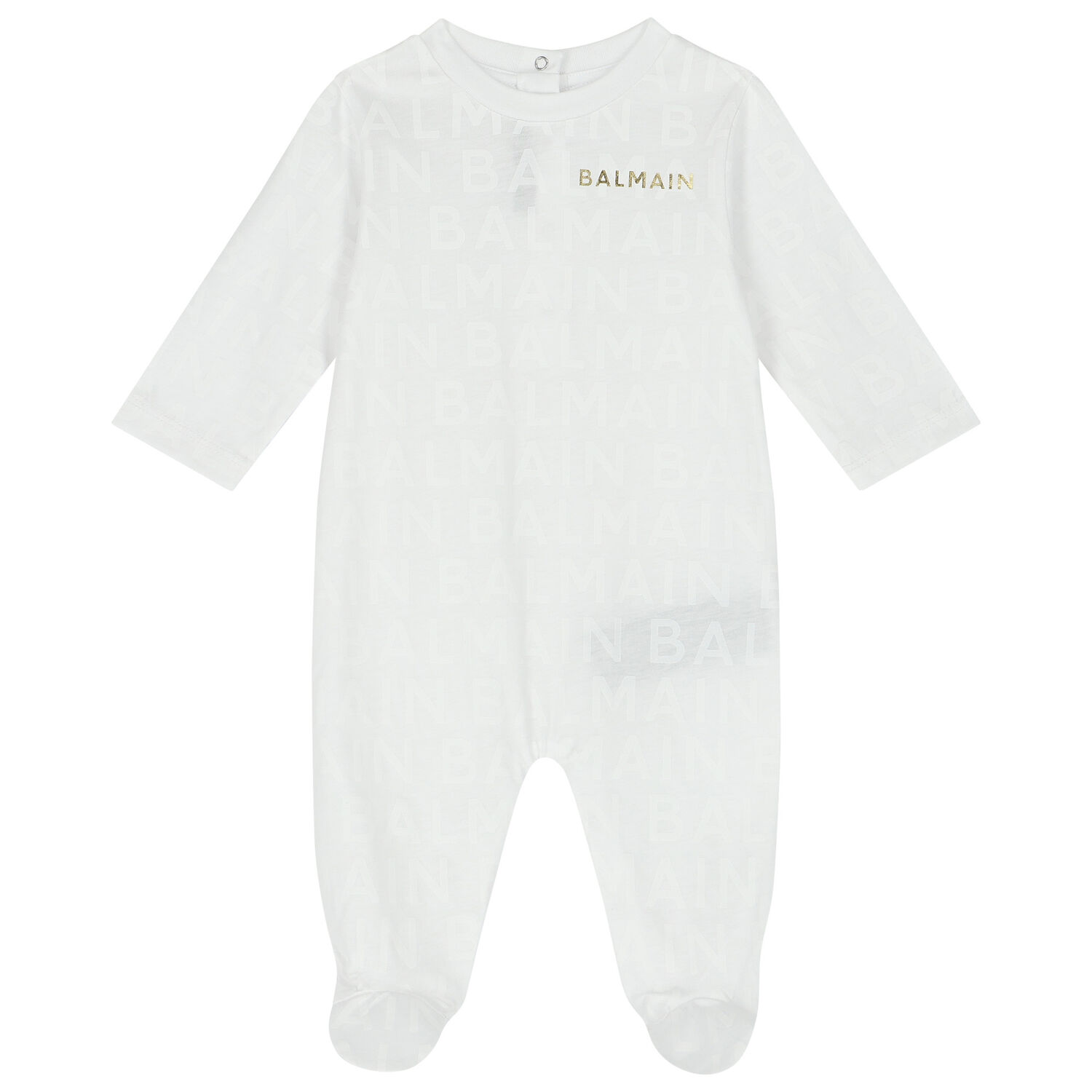 White & Gold Logo Babygrow Gift Set, 1, hi-res