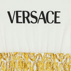 فستان بالشعار باللون العاجي والذهبي, 1, hi-res