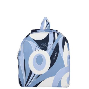 Girls Blue & Ivory Swirl Backpack