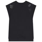 فستان بنات بطبعة الزهور باللون الاسود, 1, hi-res