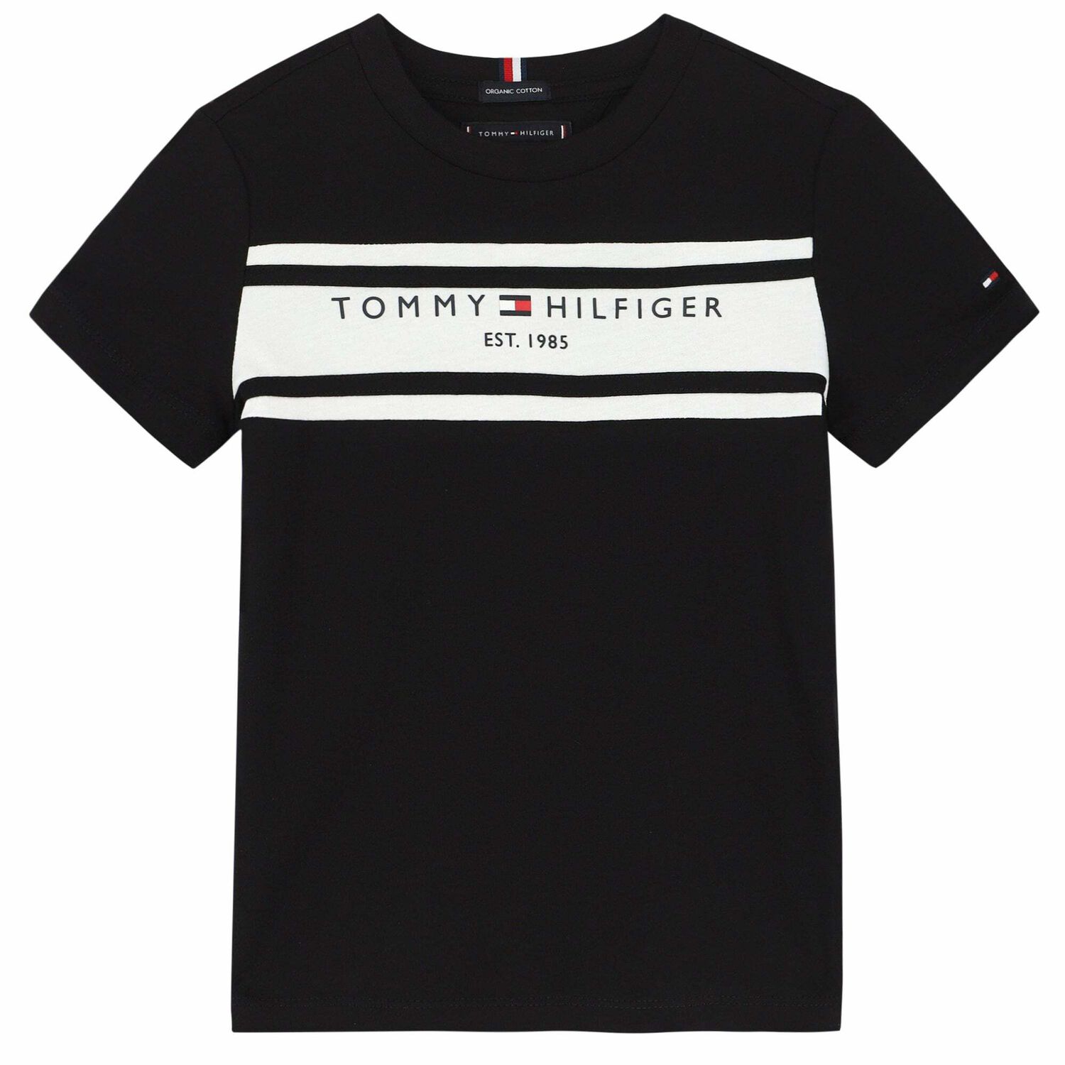 تيشيرت بالشعار باللون أبيض وأسود للأولاد, 1, hi-res