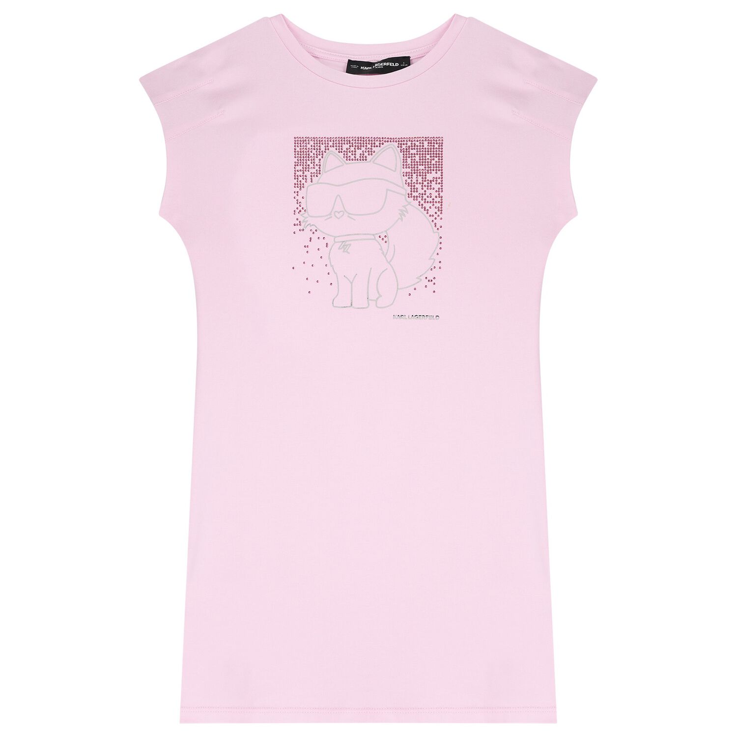 فستان بنات أيكونيك باللون الوردي , 1, hi-res