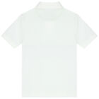 Boys White Logo Polo Shirt, 1, hi-res