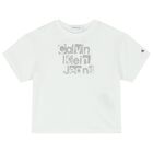 Girls White Logo T-Shirt, 2, hi-res