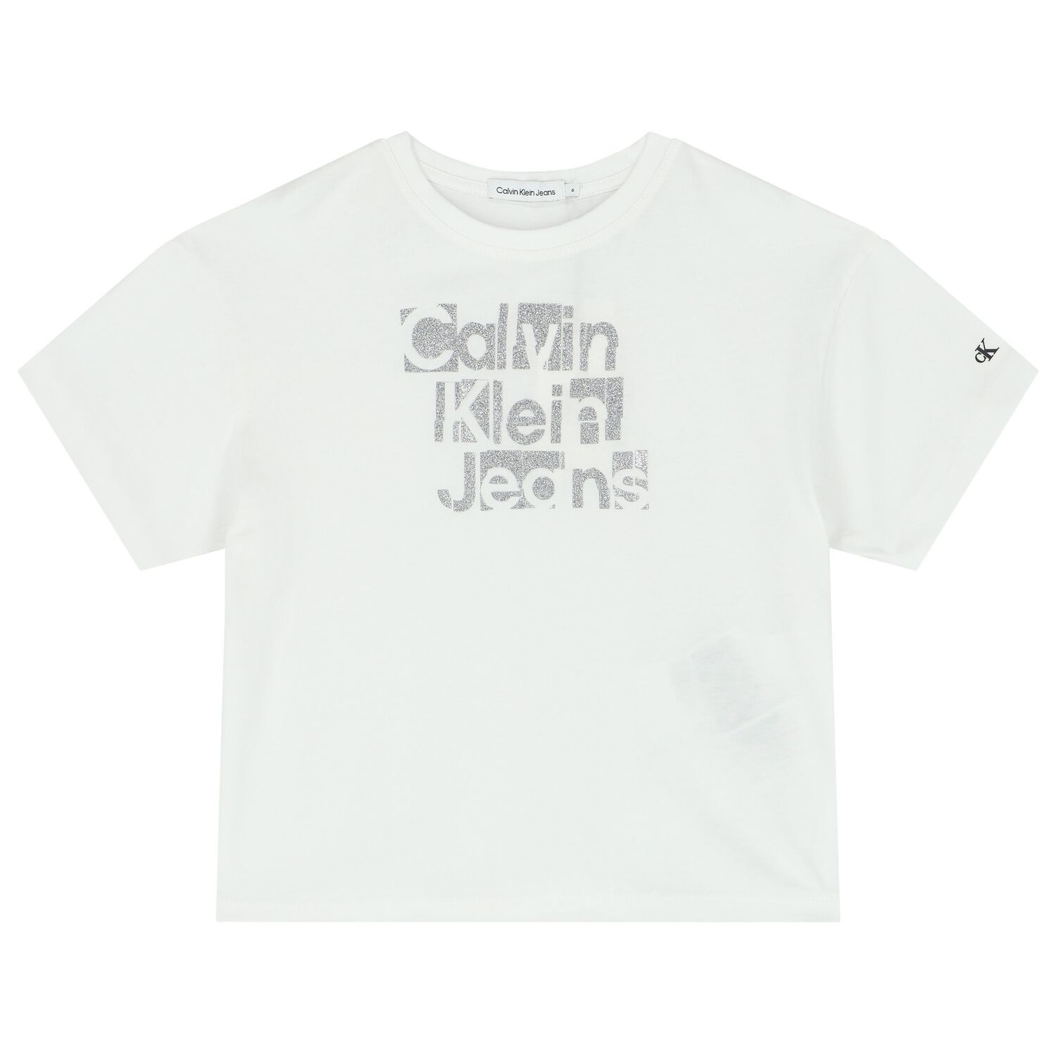 Girls White Logo T-Shirt, 2, hi-res