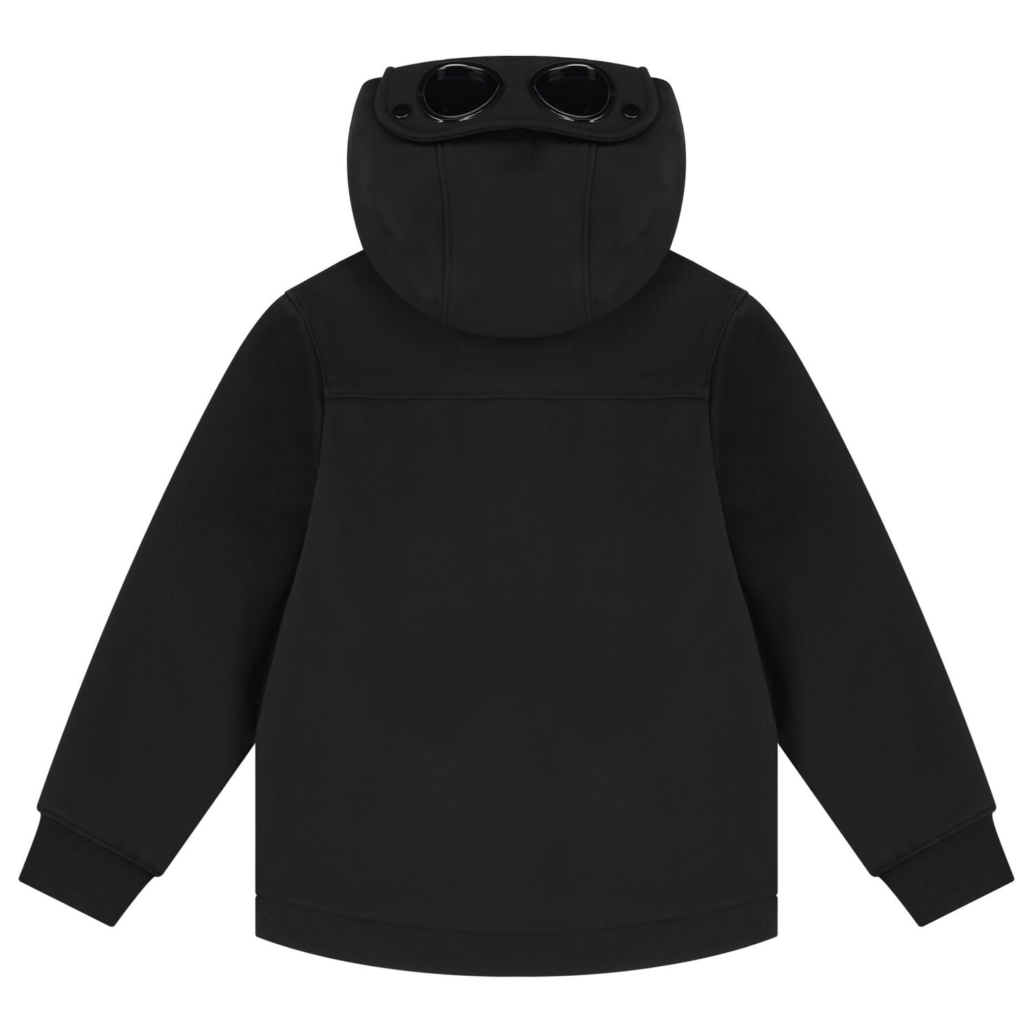 Boys Black Hooded Jacket, 1, hi-res