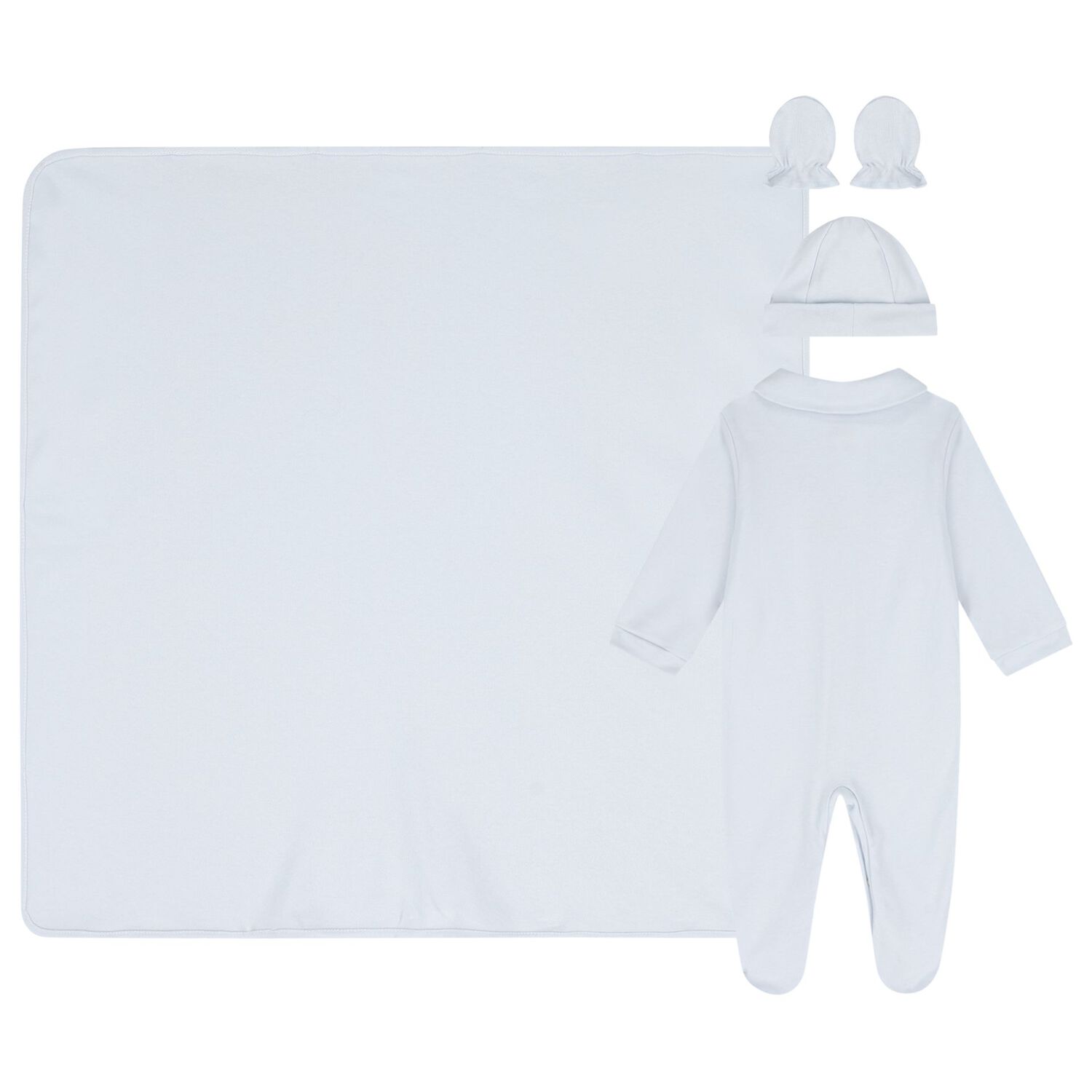Baby Boys Blue Teddy Bear Babygrow Gift Set, 1, hi-res