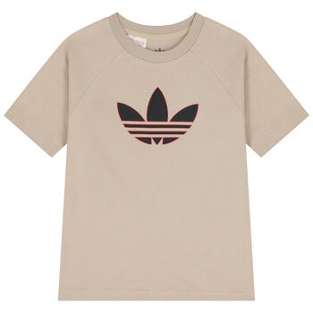 Boys Beige Logo T-Shirt