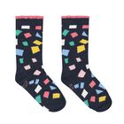 Girls Navy Blue & Pink Socks ( 3-Pack ), 1, hi-res