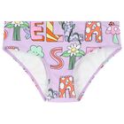 بيكيني بطبعة الزهور باللون البنفسجي للبنات, 1, hi-res