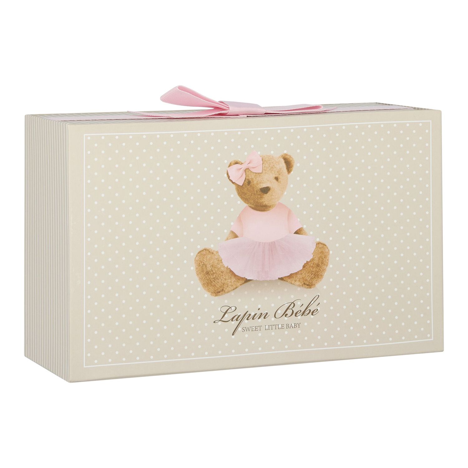 Baby Girls Pink Logo Bow Babygrow, 1, hi-res