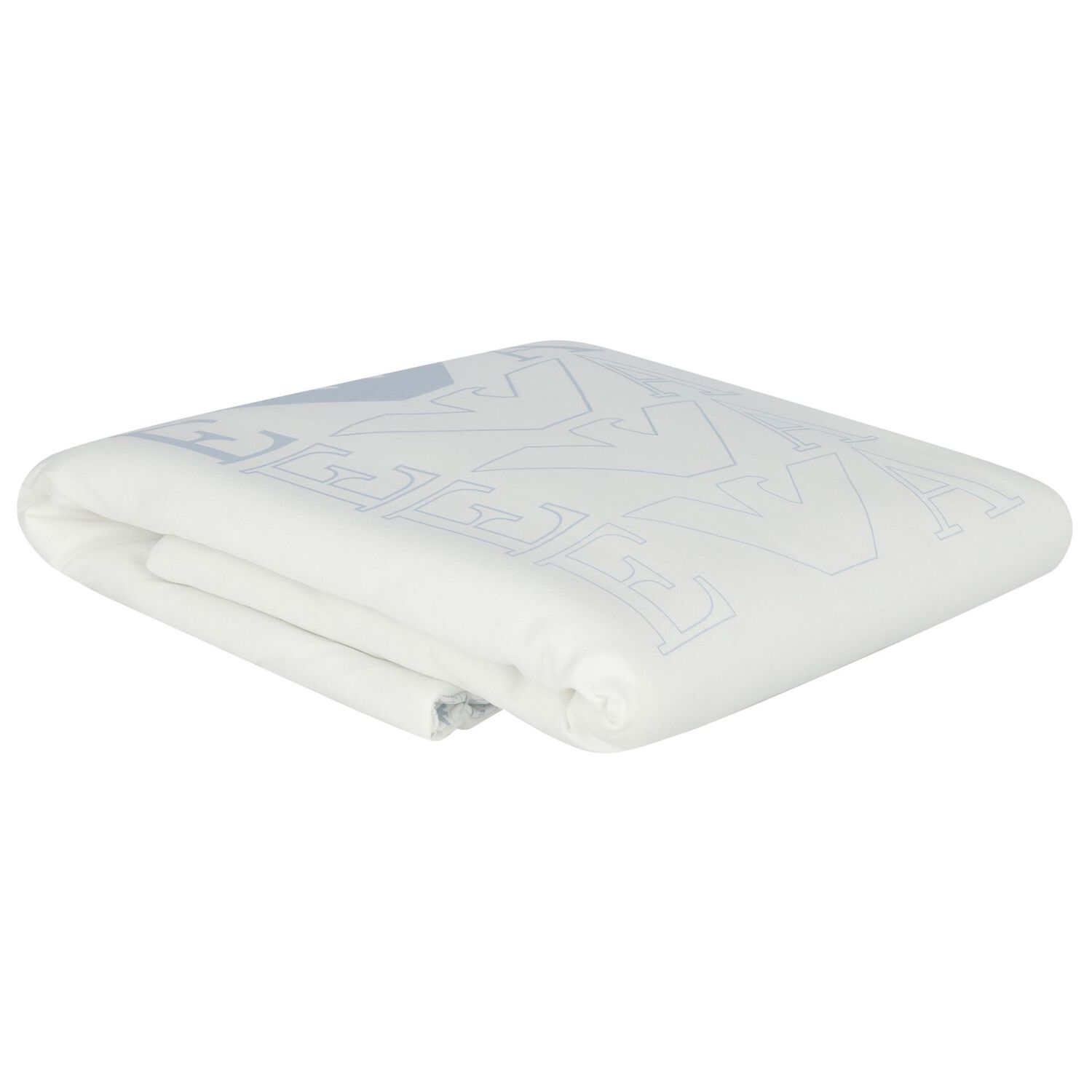  بطانية باللون العاجي بالشعار باللون الأزرق, 2, hi-res