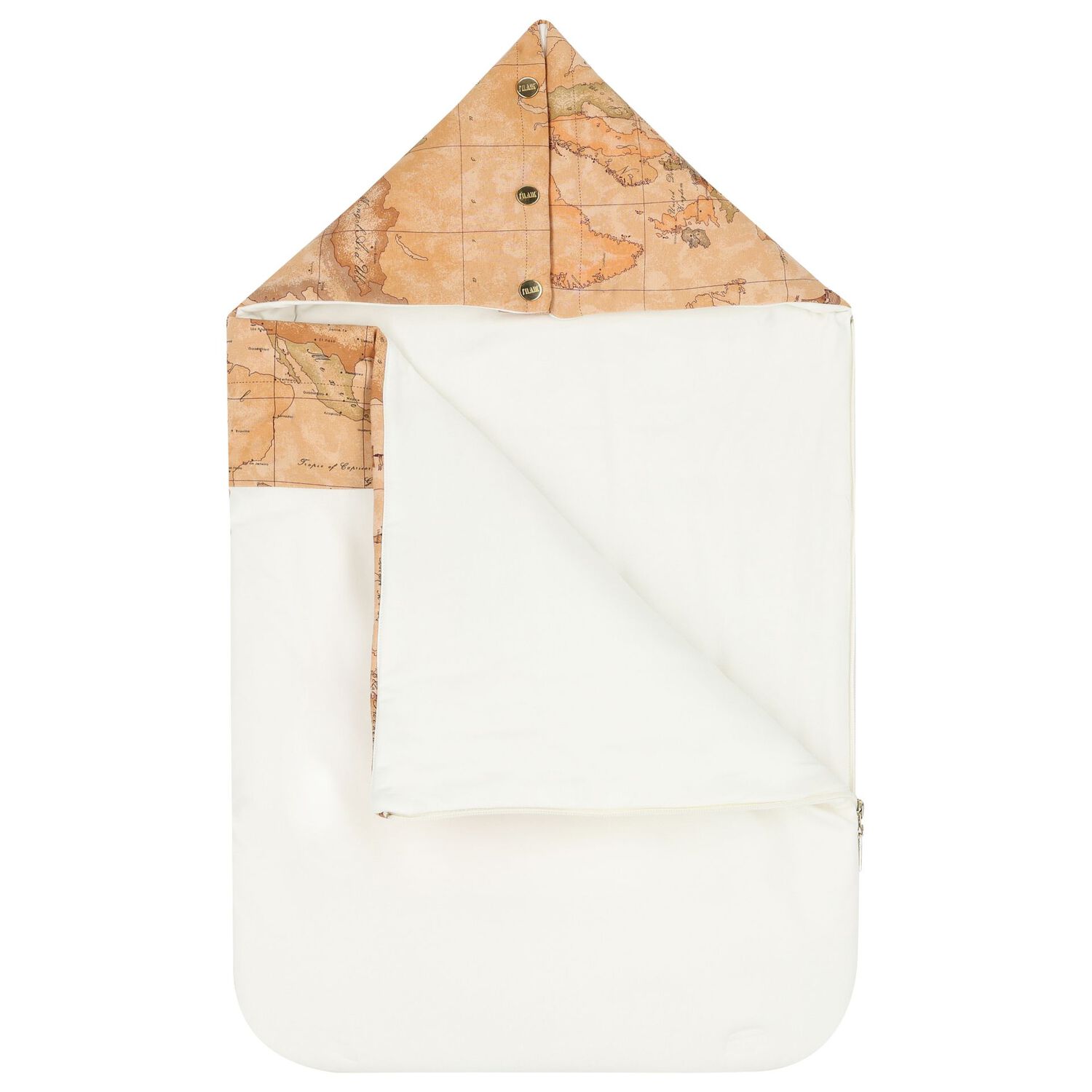 مدس بطبعة خريطة باللون البيج و العاجي, 1, hi-res