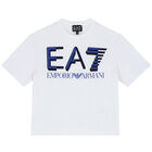 تيشيرت أولاد بالشعار باللون الابيض, 3, hi-res