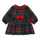 Baby Girls Green & Red Tartan Dress, 1, hi-res