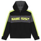 توب أولاد بسحاب بالشعار باللون الأسود, 1, hi-res