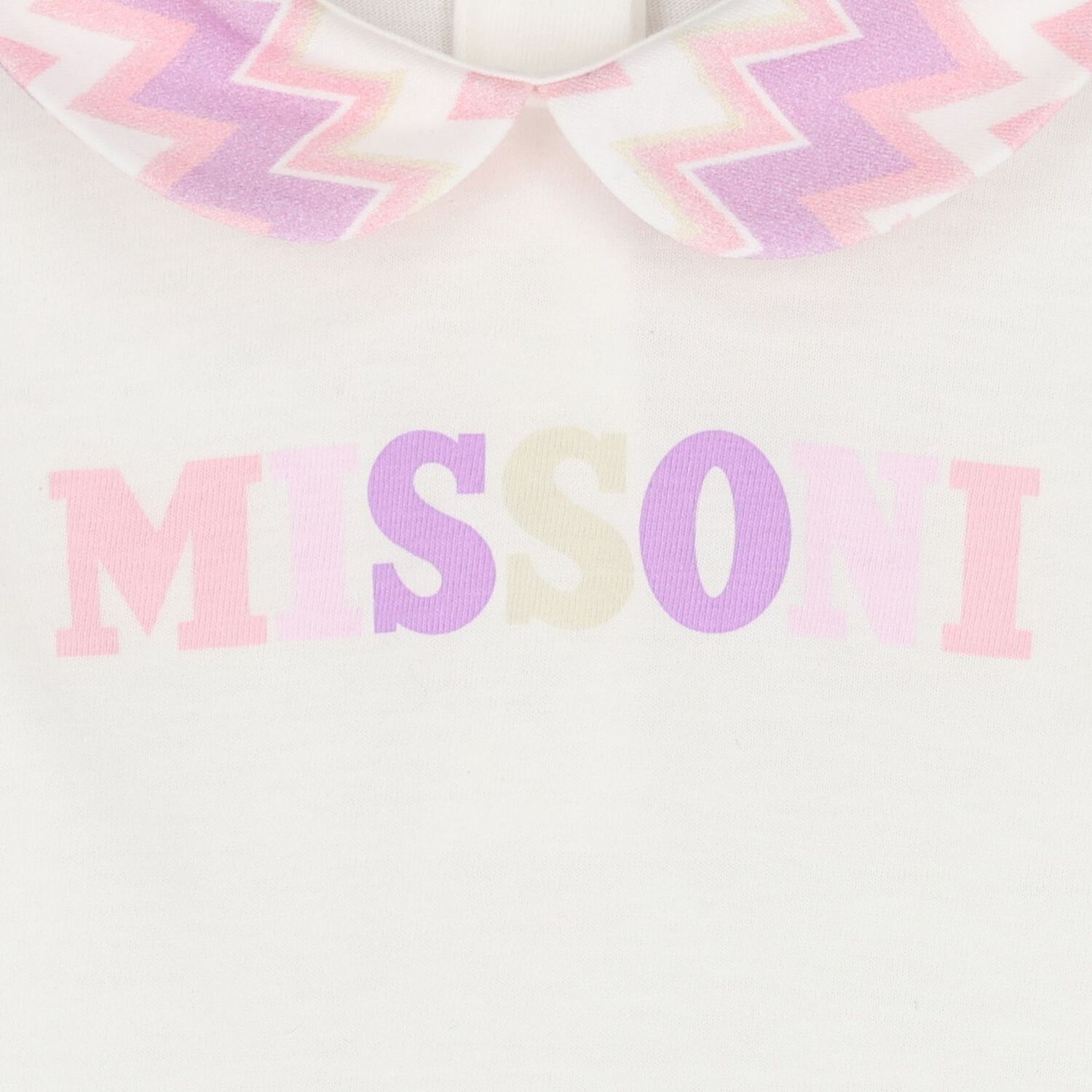 Younger Girls Ivory Zigzag Long Sleeve Top, 1, hi-res