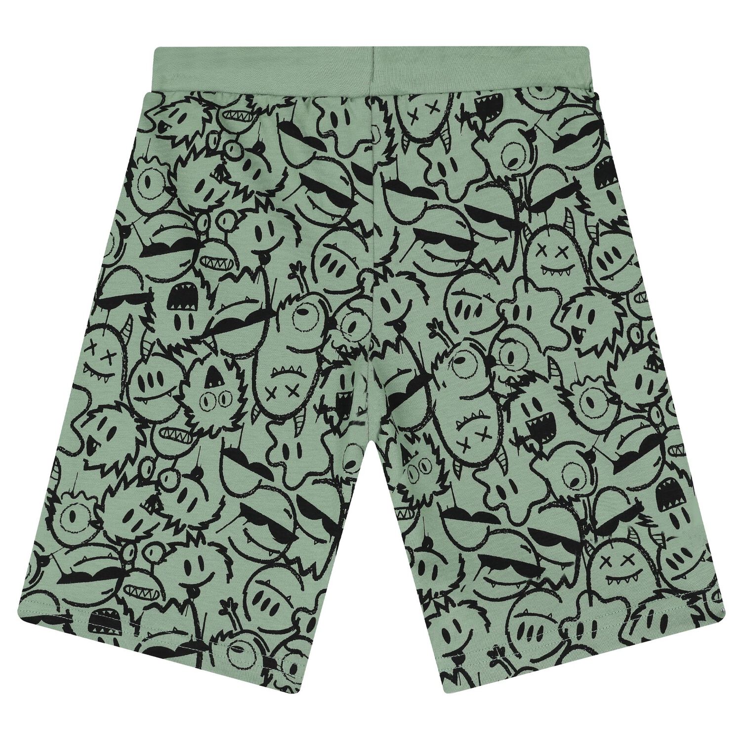Boys Green Monsters Shorts Set, 1, hi-res