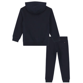 Boys Navy Logo Tracksuit