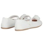 Girls White Flower Shoes, 1, hi-res