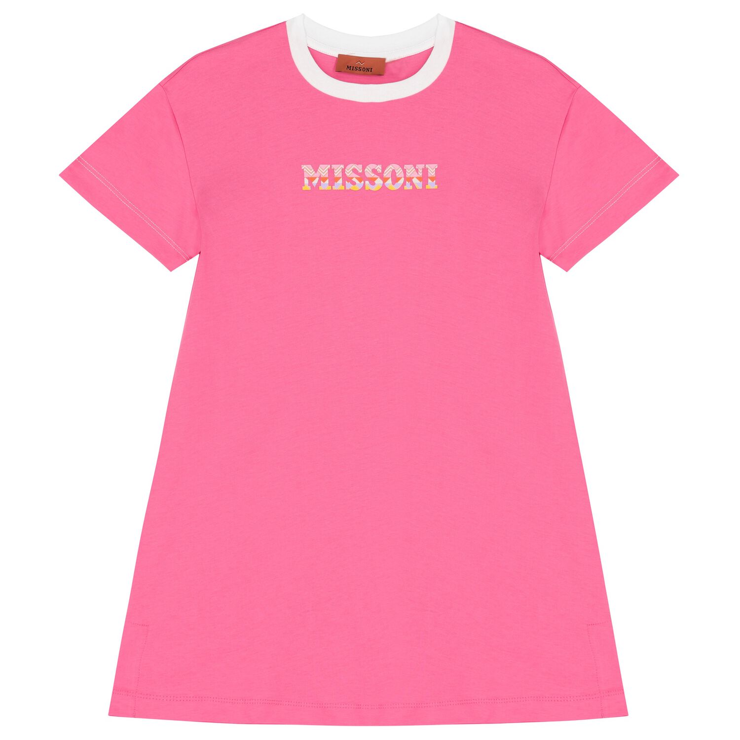 Girls Pink Logo Dress, 2, hi-res