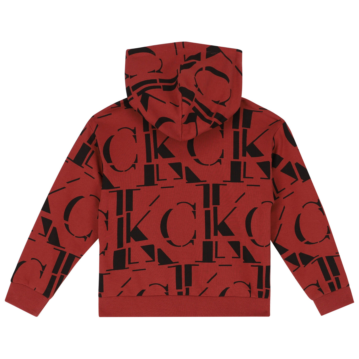 Boys Red Logo Hooded Top, 1, hi-res