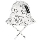 Baby Boys White Logo Reversible Logo Hat, 1, hi-res