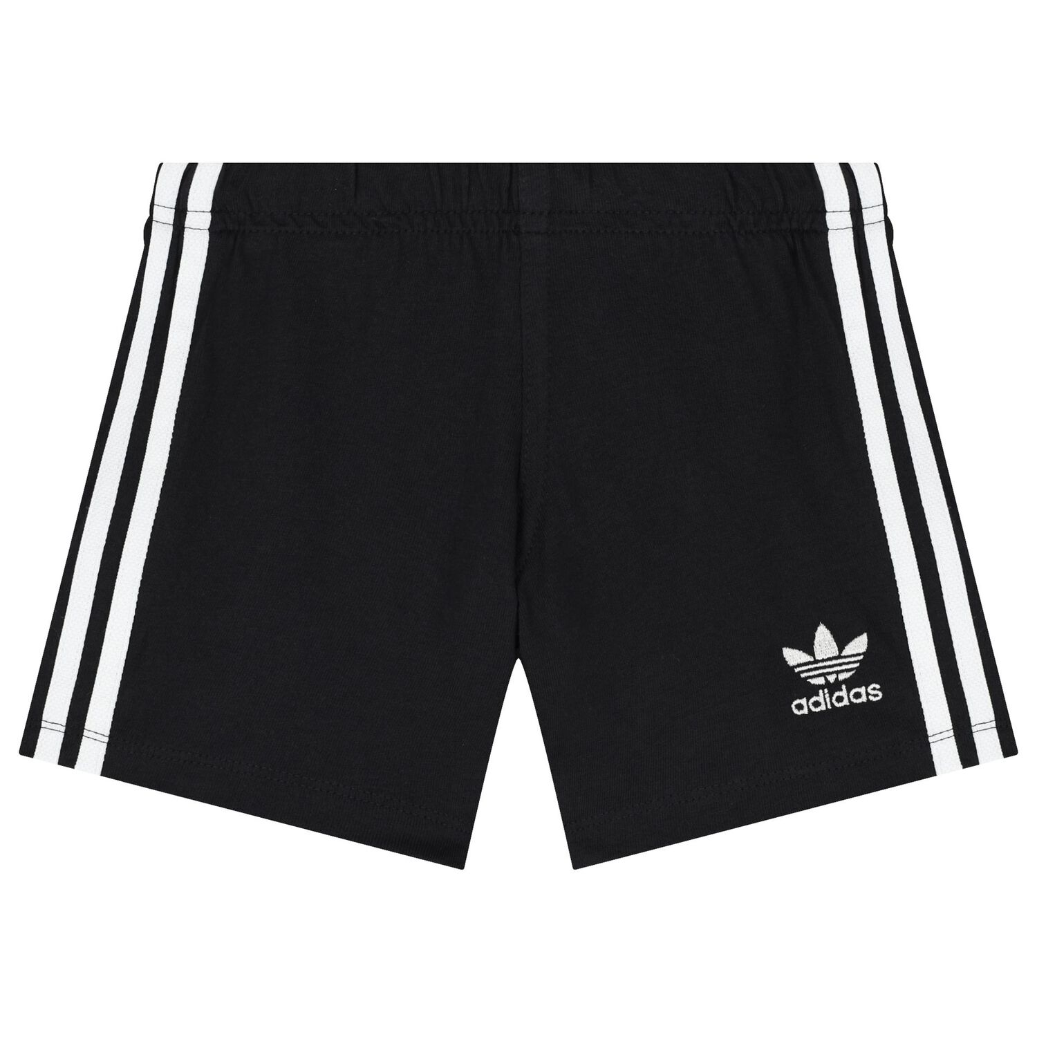 White & Black Logo Shorts Set, 1, hi-res
