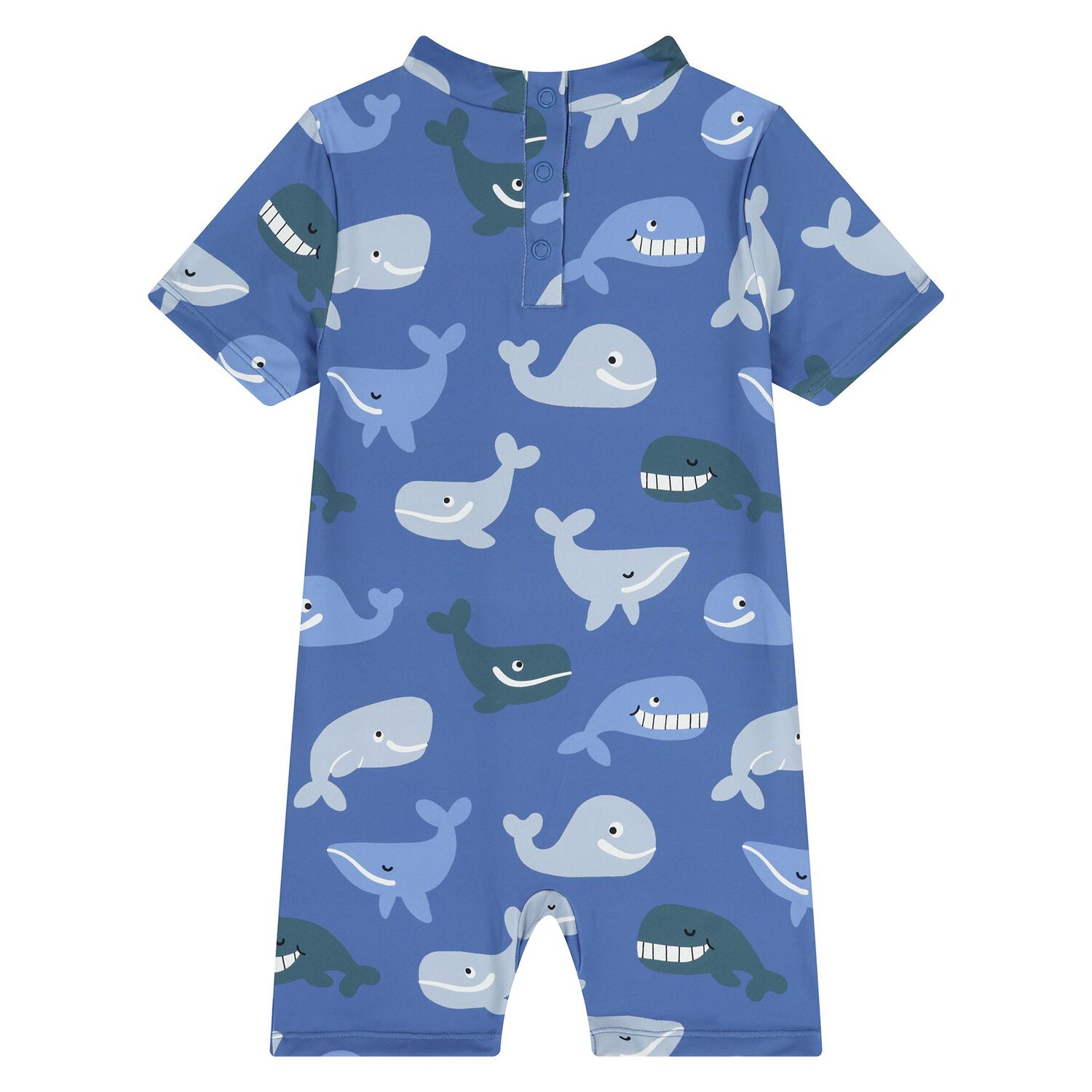 Younger Boys Blue Whale Sun Suit, 1, hi-res