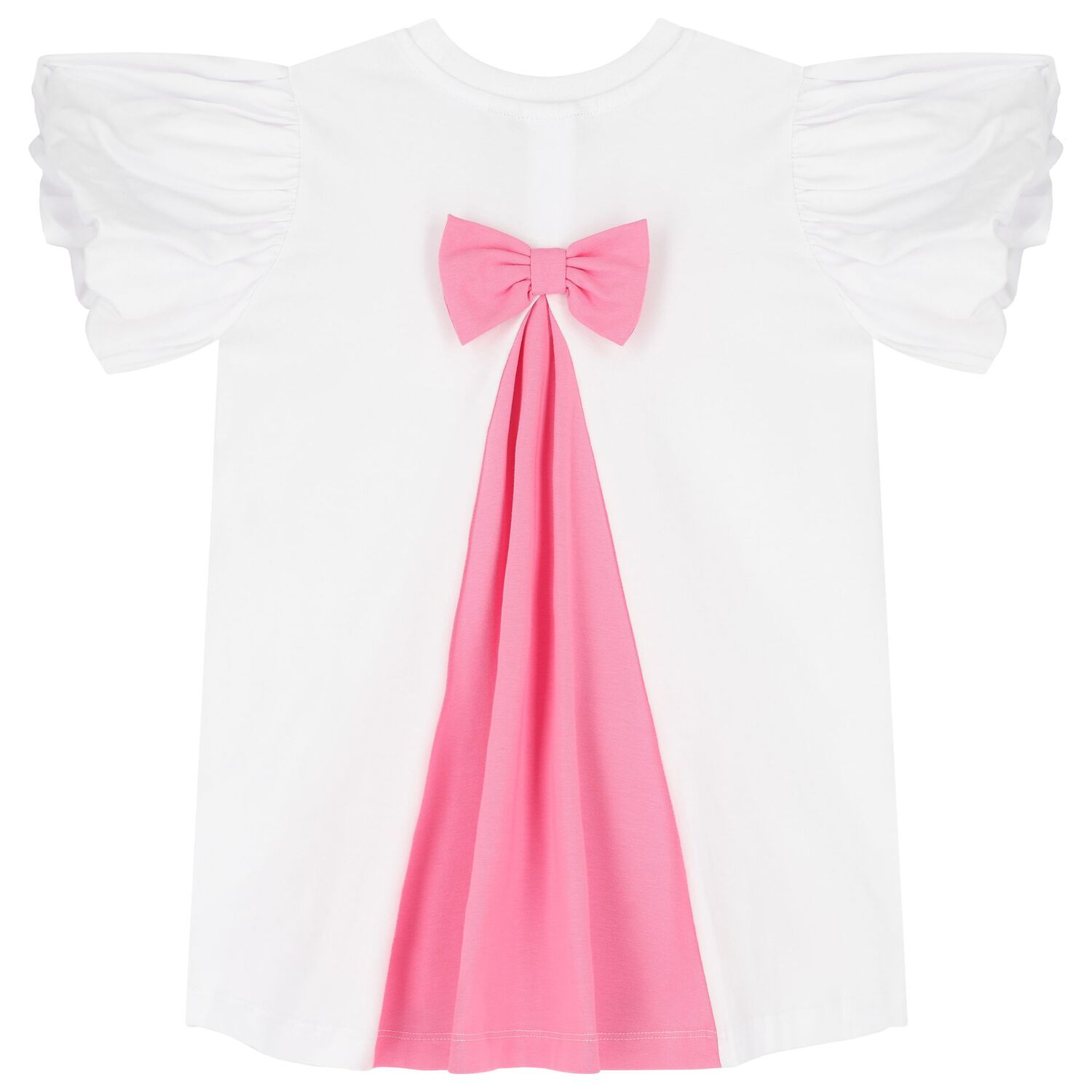 Girls White & Pink Cotton Leggings Set, 1, hi-res image number null