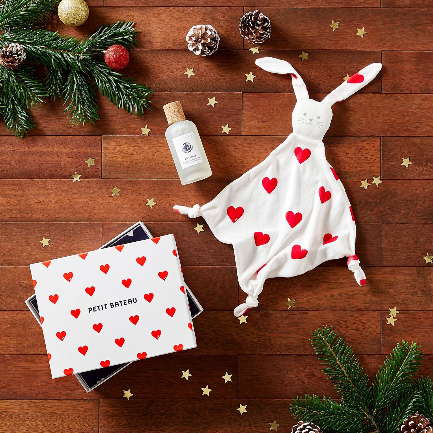 Baby Girls Ivory & Red Heart Babygrow Gift Set, 2, hi-res