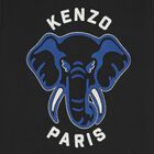 Boys Black Elephant Logo Hooded Top, 1, hi-res