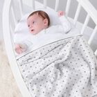 بطانية للأولاد بشعار تيدي باللون الأبيض و الكحلي , 1, hi-res