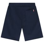 Boys White & Navy Blue Shorts Set, 2, hi-res