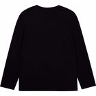 Boys Black Logo Top , 1, hi-res