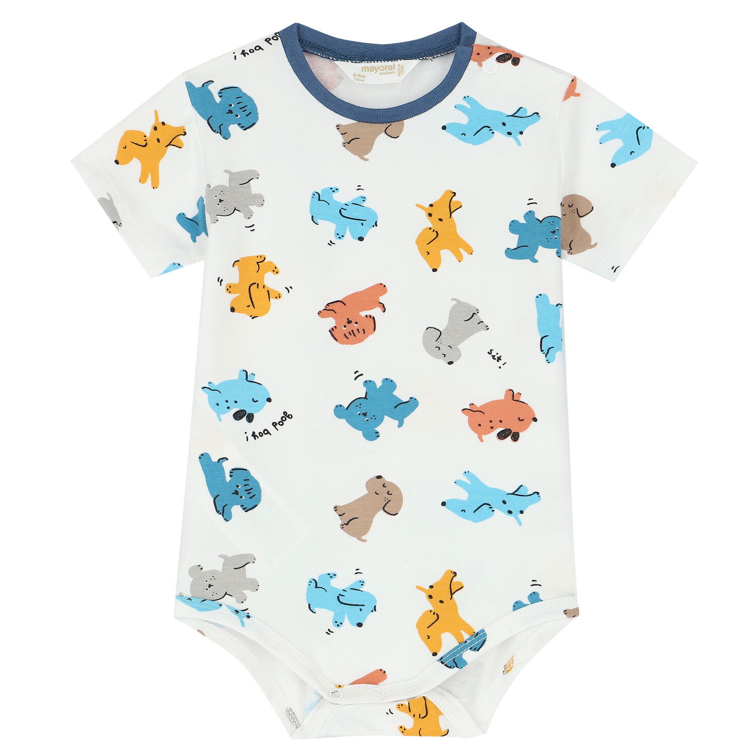 طقم بدلة أولاد رياضية باللون الأزرق والأبيض (3 قطع), 1, hi-res image number null