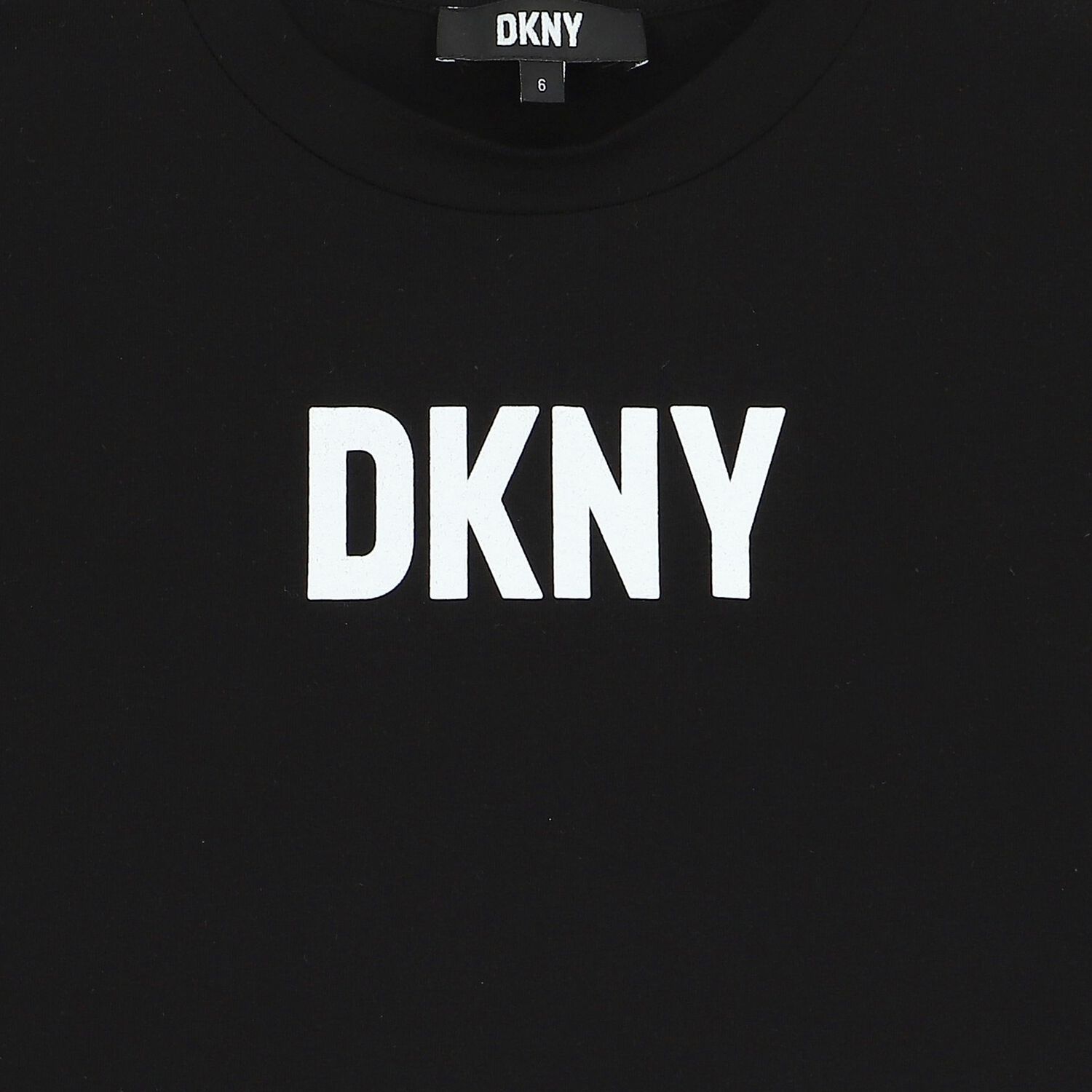 تيشيرت بنات بالشعار باللون الأسود, 1, hi-res image number null