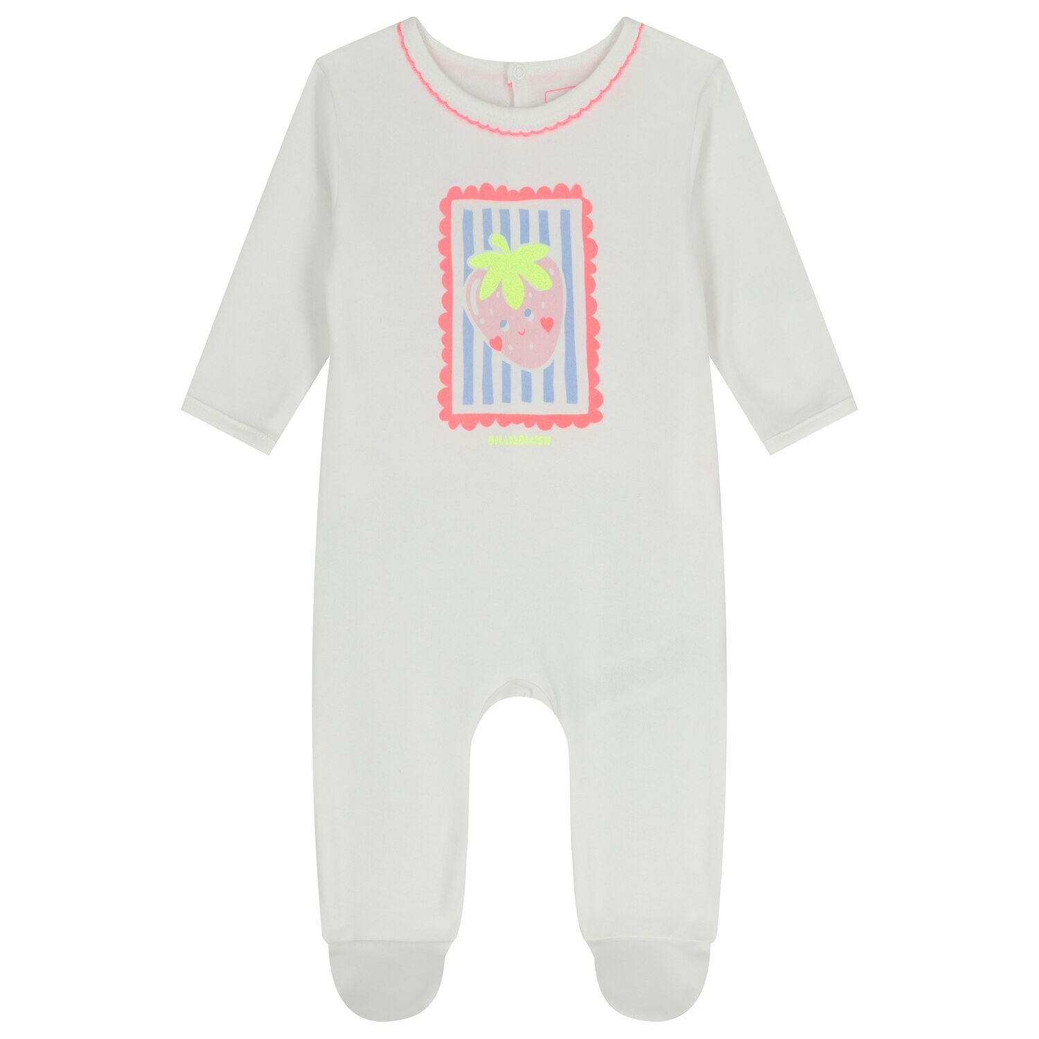 Baby Girls White Strawberry Babygrow, 1, hi-res