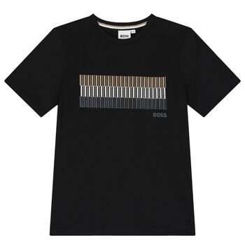 Boys Black Logo T-Shirt